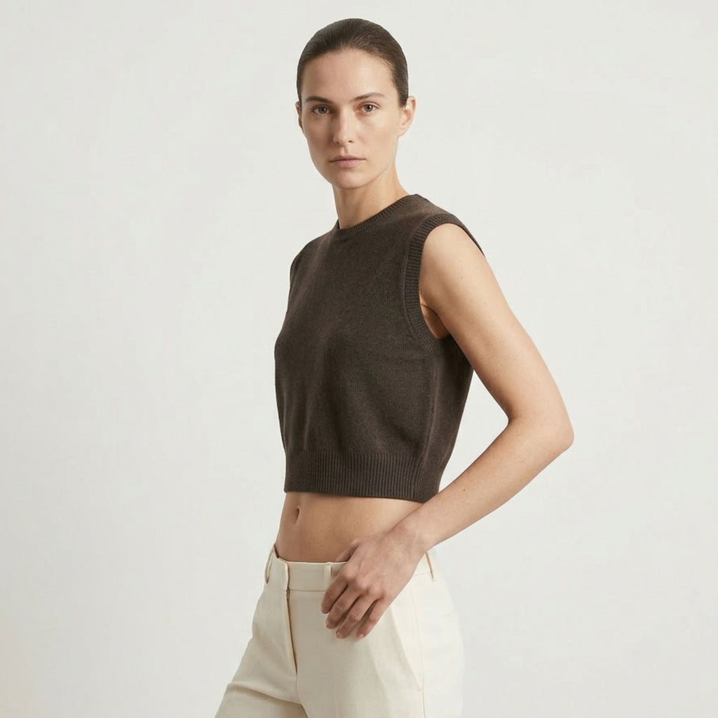 The Daily - Women's Cropped Vest [ Grouse Moor ]