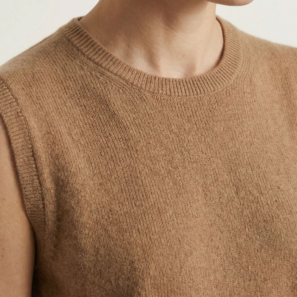 The Daily - Women's Cropped Vest [ Caramel ]