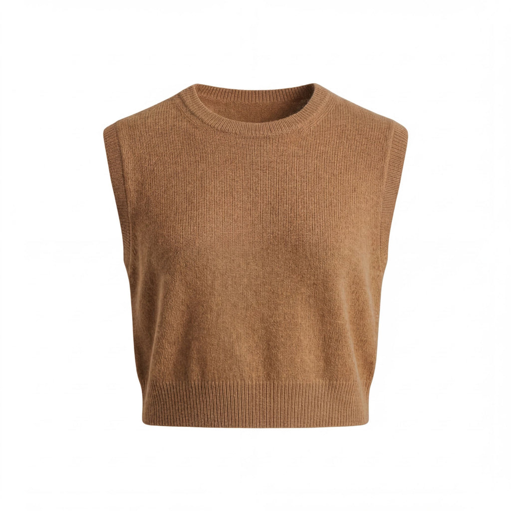 The Daily - Women's Cropped Vest [ Caramel ]