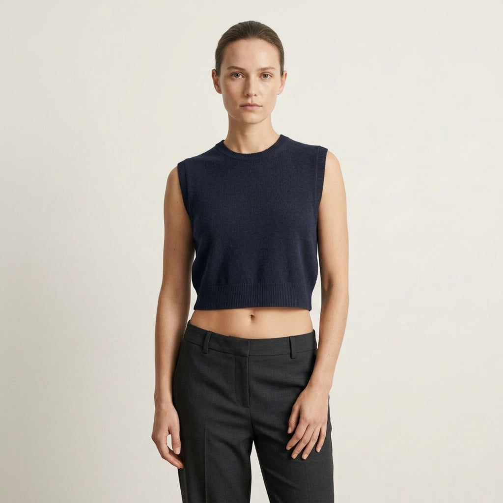 The Daily - Women's Cropped Vest [ City Navy ]
