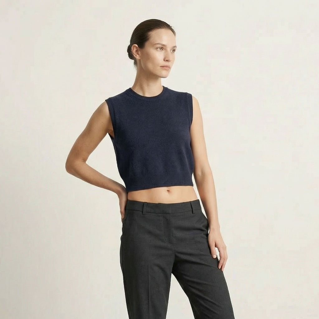 The Daily - Women's Cropped Vest [ City Navy ]