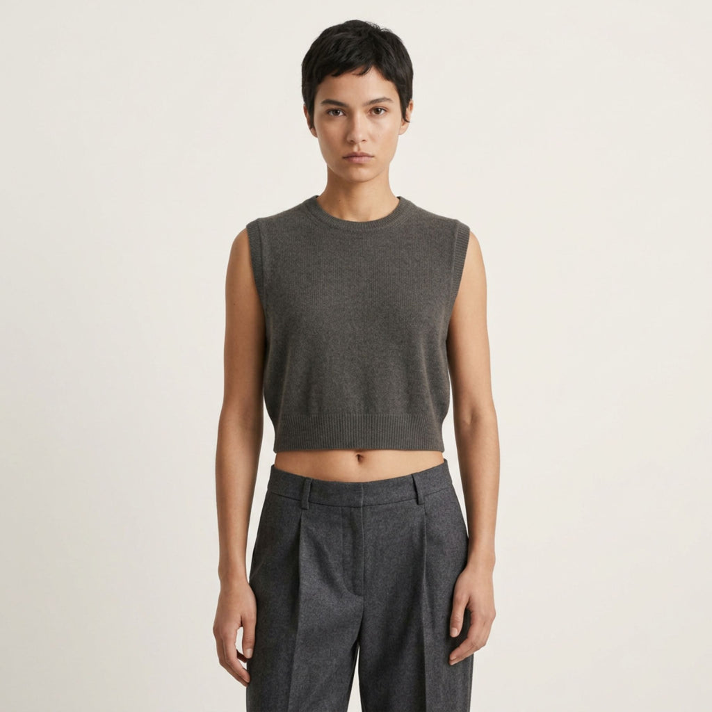 The Daily - Women's Cropped Vest [ Sterling ]