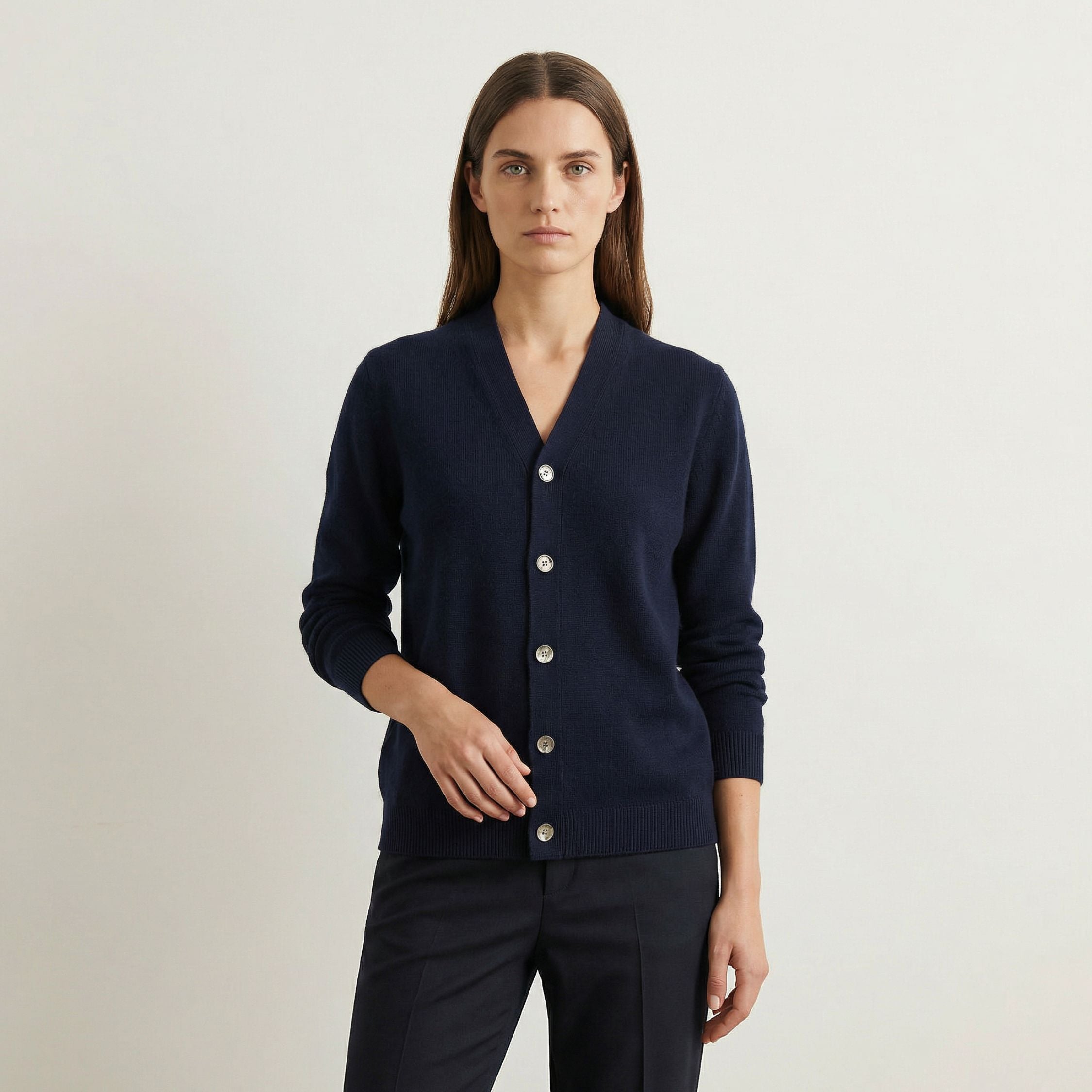 The Daily - Unisex V Neck Cardigan [City Navy]