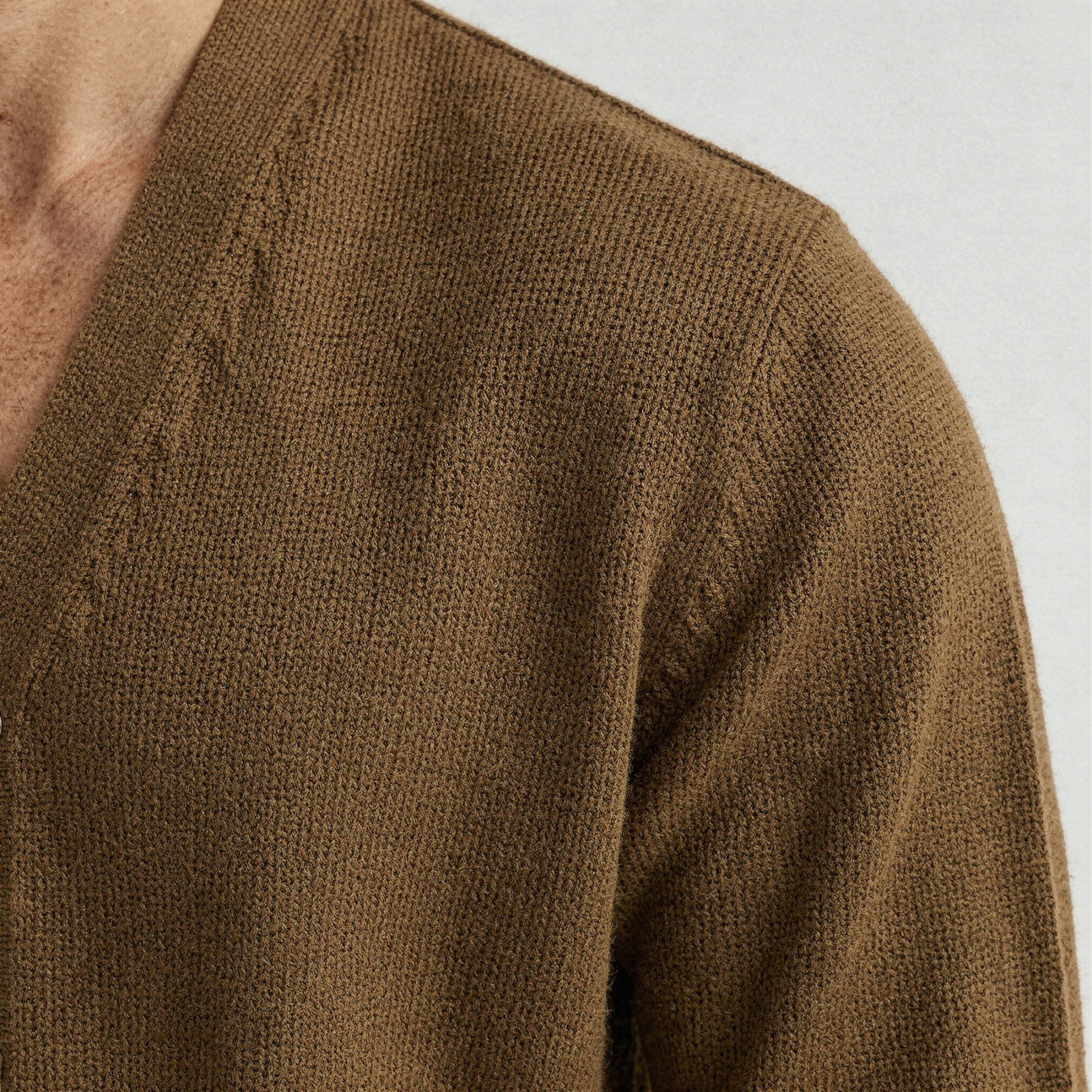 The Daily - Unisex V Neck Cardigan [Caramel]