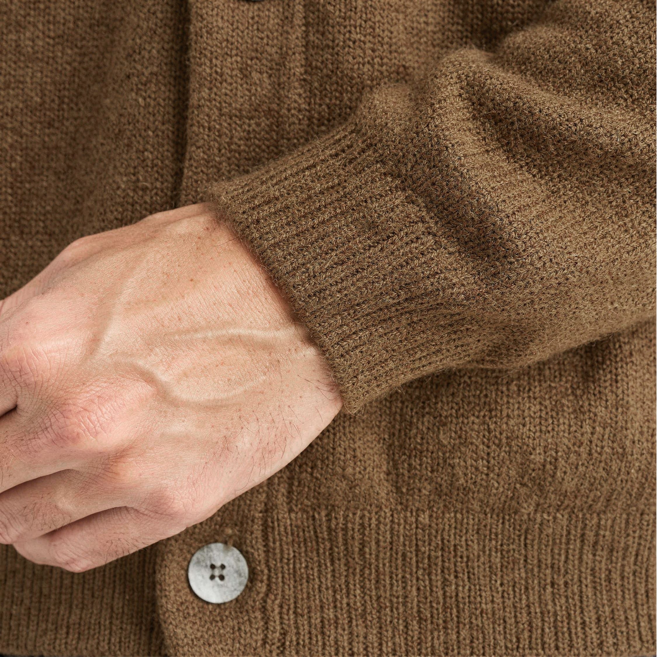 The Daily - Unisex V Neck Cardigan [Caramel]