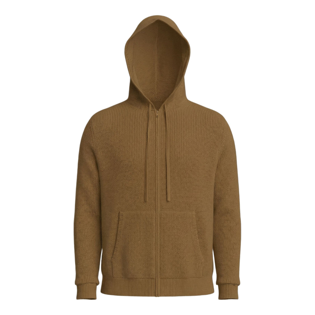 The Daily - Cashmere Unisex Zip Up Hoodie [Caramel]
