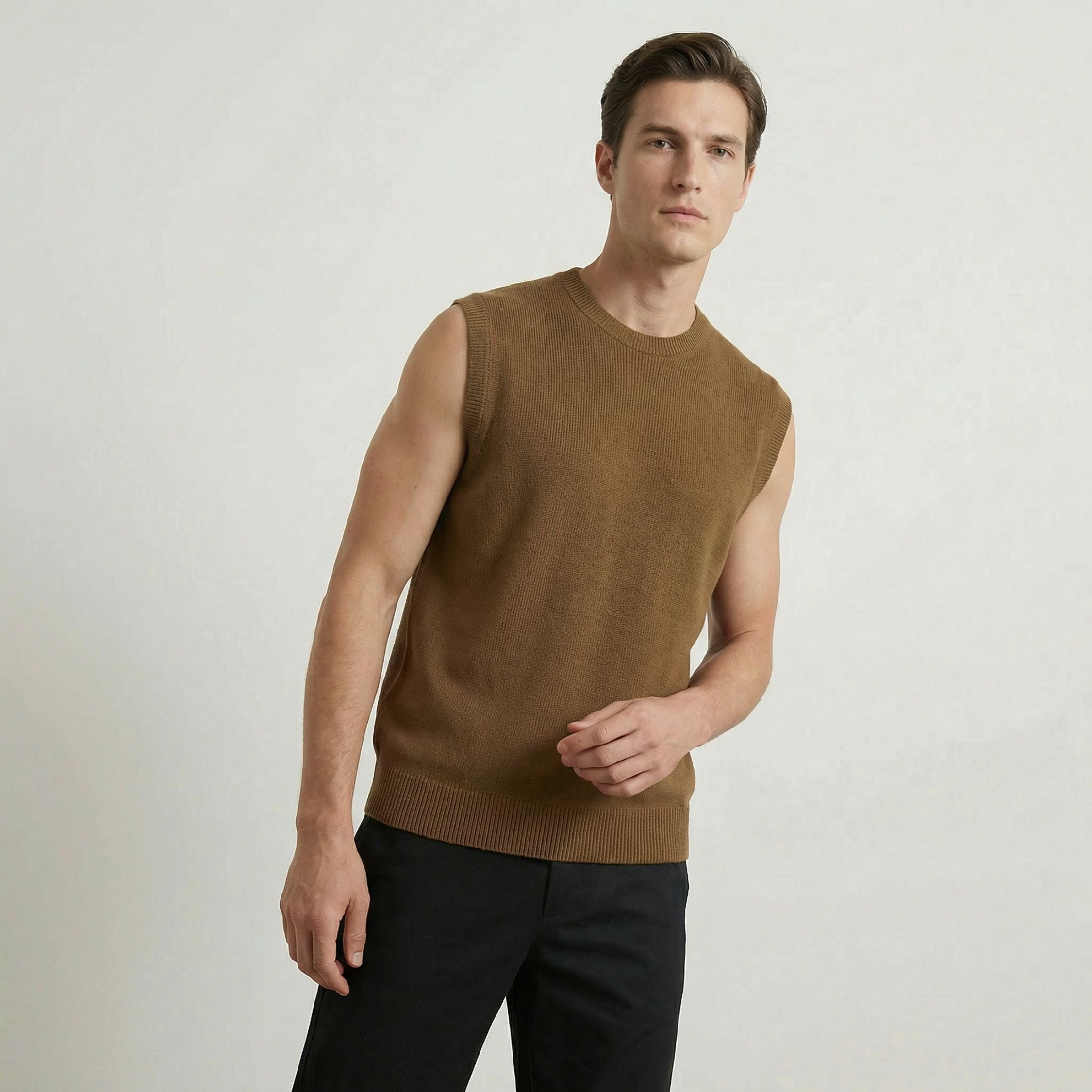 The Daily - Unisex Crew Neck Vest [Caramel]
